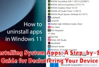 Uninstalling System Apps: A Step-by-Step Guide for Decluttering Your Device
