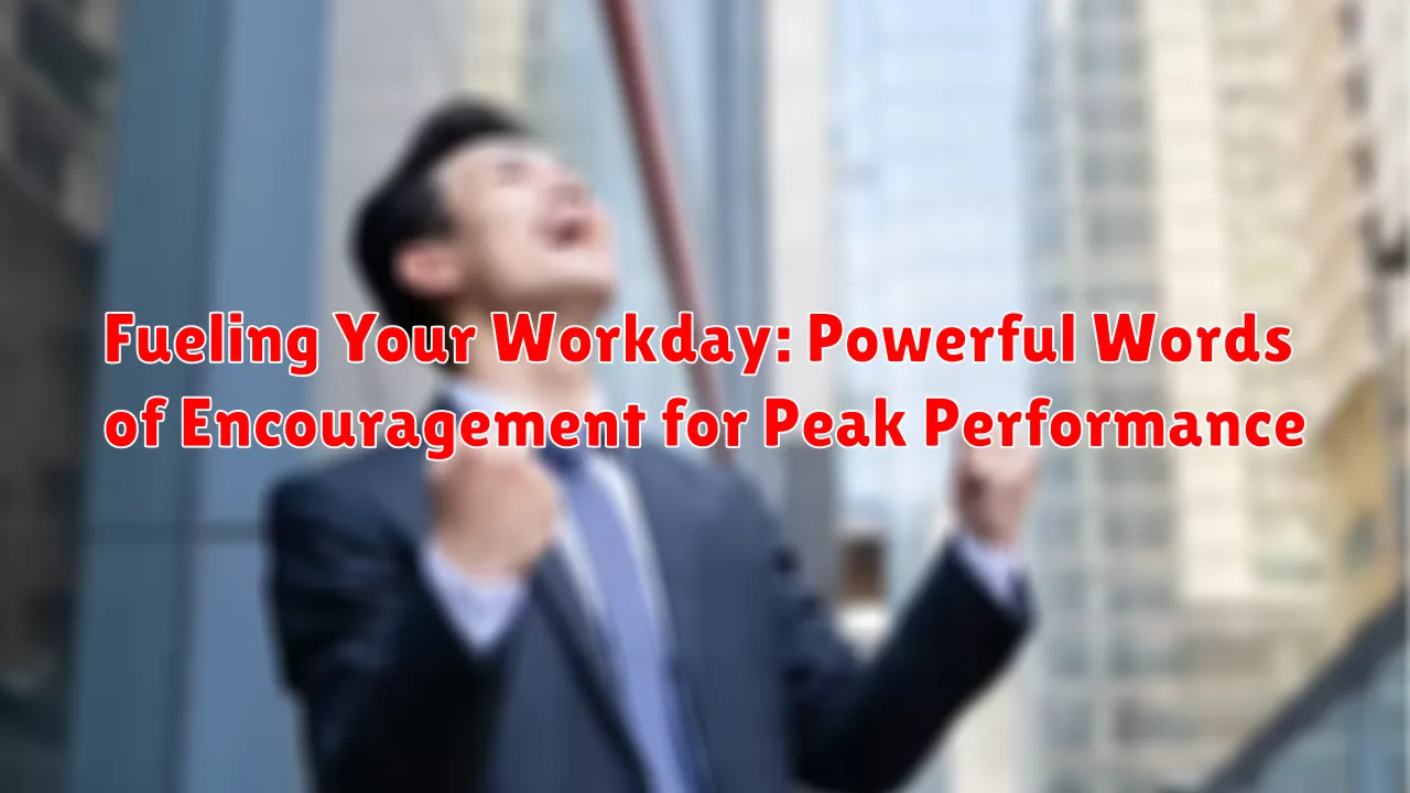Fueling Your Workday: Powerful Words of Encouragement for Peak Performance